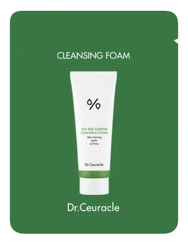 Гель-пінка для вмивання з екстрактом чайного дерева Dr.Ceuracle Tea Tree Purifine 30 Cleansing Foam 2 мл Тестер