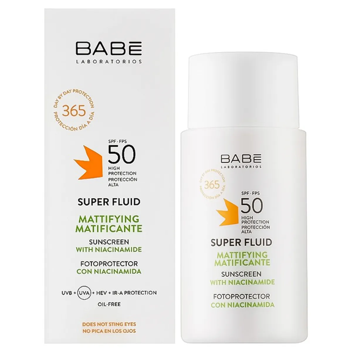 Сонцезахисний супер флюїд SPF50 з матувальним ефектом BABE Laboratorios Super Fluid SPF50 50 мл