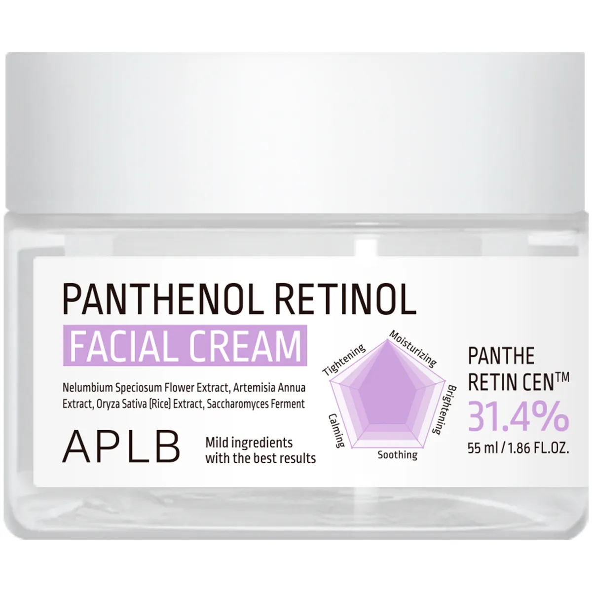 Омолоджувальний крем для обличчя з пантенолом і ретинолом APLB Panthenol Retinol Facial Cream 55 мл