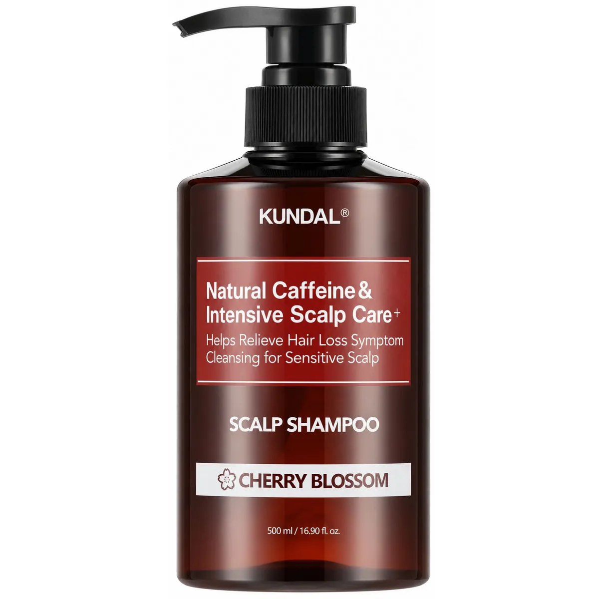 Шампунь проти випадіння волосся з кофеїном KUNDAL Caffeine Shampoo Cherry Blossom 500 мл