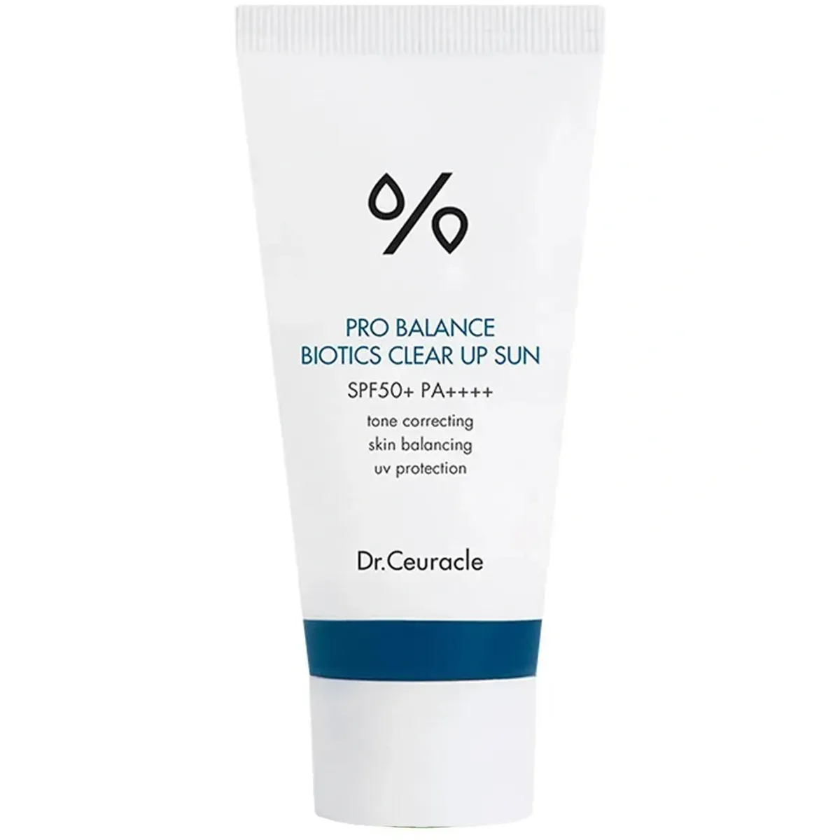 Сонцезахисний освітлювальний крем з пробіотиками Dr.Ceuracle Pro Balance Biotics Clear Up Sun SPF50+ PA++++ 2 мл Саше (Тестер)