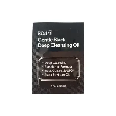 Гідрофільна олія для глибокого очищення Dear Klairs Gentle Black Deep Cleansing Oil 3 мл, Саше (Тестер)