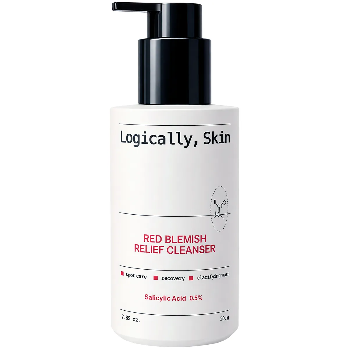 Очищувальний гель для проблемної шкіри з саліциловою кислотою Logically, Skin Red Blemish Relief Cleanser 200 г