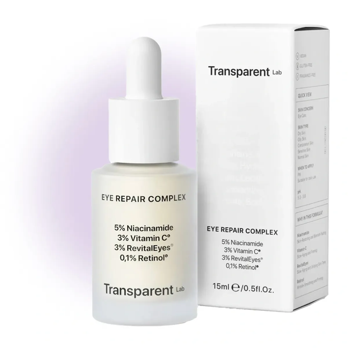 Нічна сироватка для контуру очей Transparent Lab Eye Repair Complex 15 мл