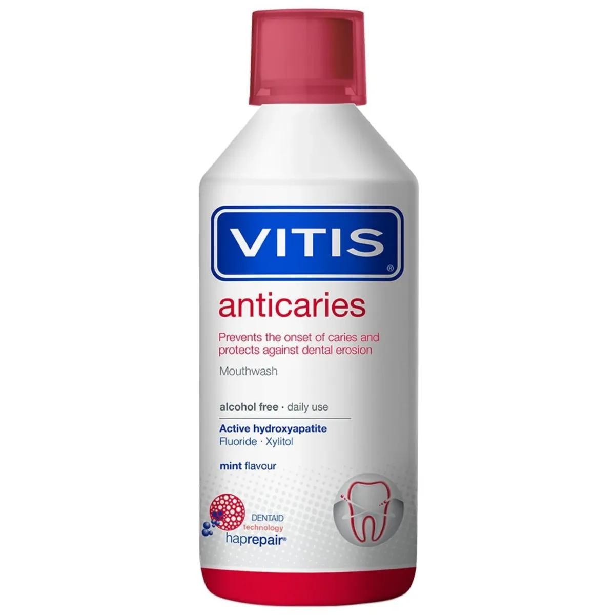 Ополіскувач для ротової порожнини для запобігання карієсу Dentaid Vitis Anticaries Mouthwash 500 мл