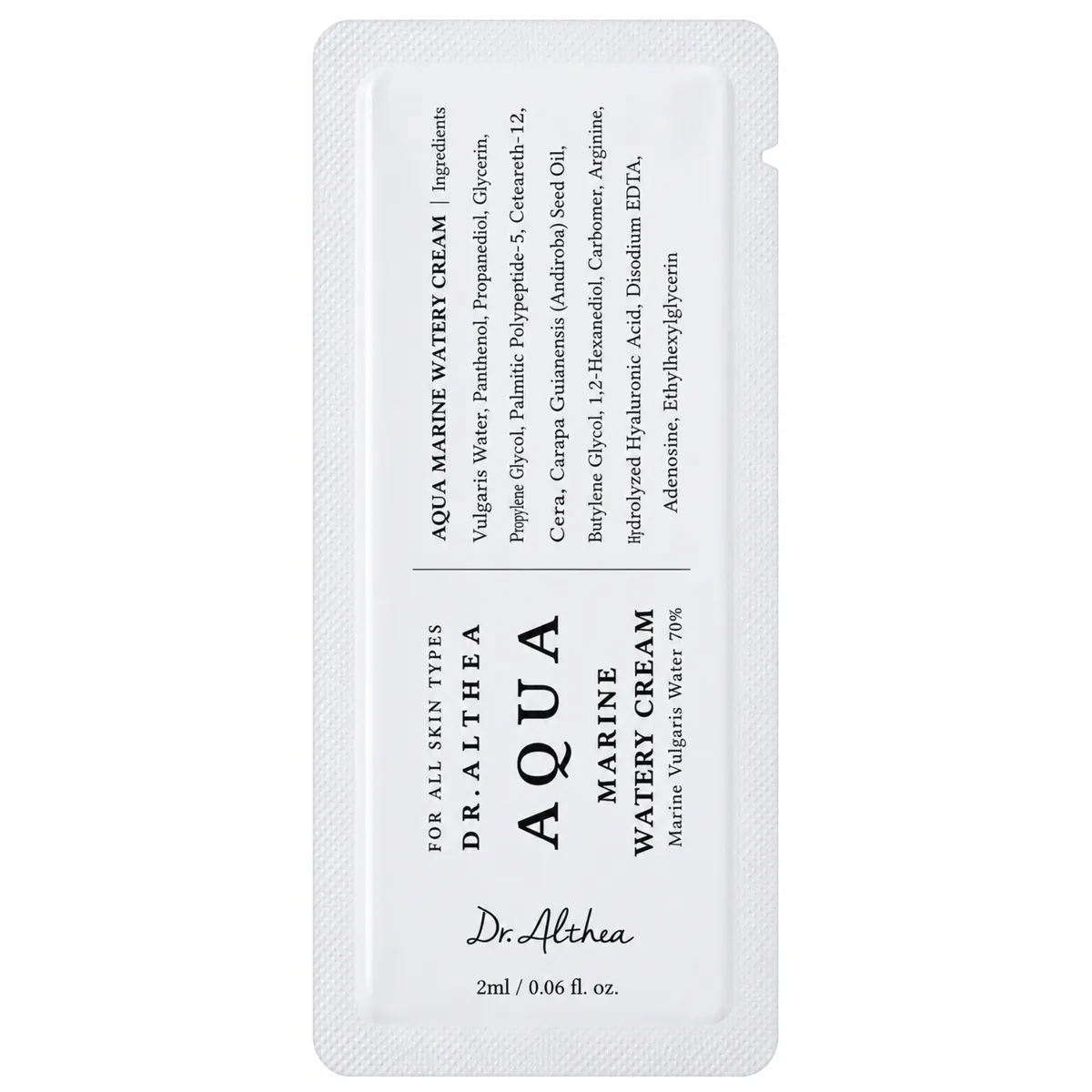 Легкий зволожувальний крем з морським комплексом Dr.Althea Aqua Marine Watery Cream 2 мл