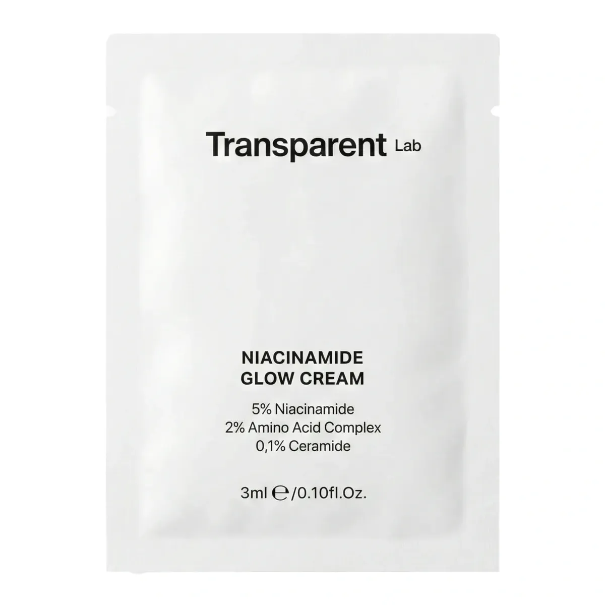 Освітлювальний крем для обличчя Transparent Lab Niacinamide Glow Cream 3 мл, Саше (пробник)