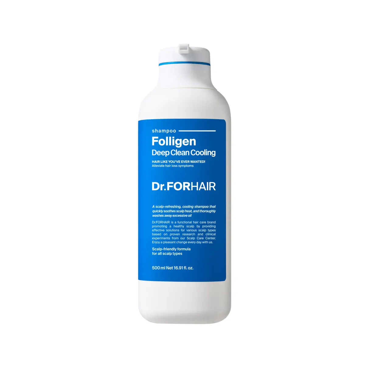 Глибокоочищувальний шампунь з ефектом охолодження Dr.FORHAIR Folligen Deep Clean Cooling Shampoo 500 мл