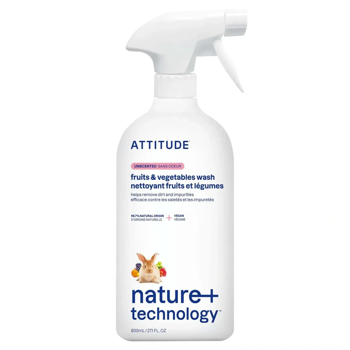 Засіб для миття фруктів та овочів Attitude 800 мл
