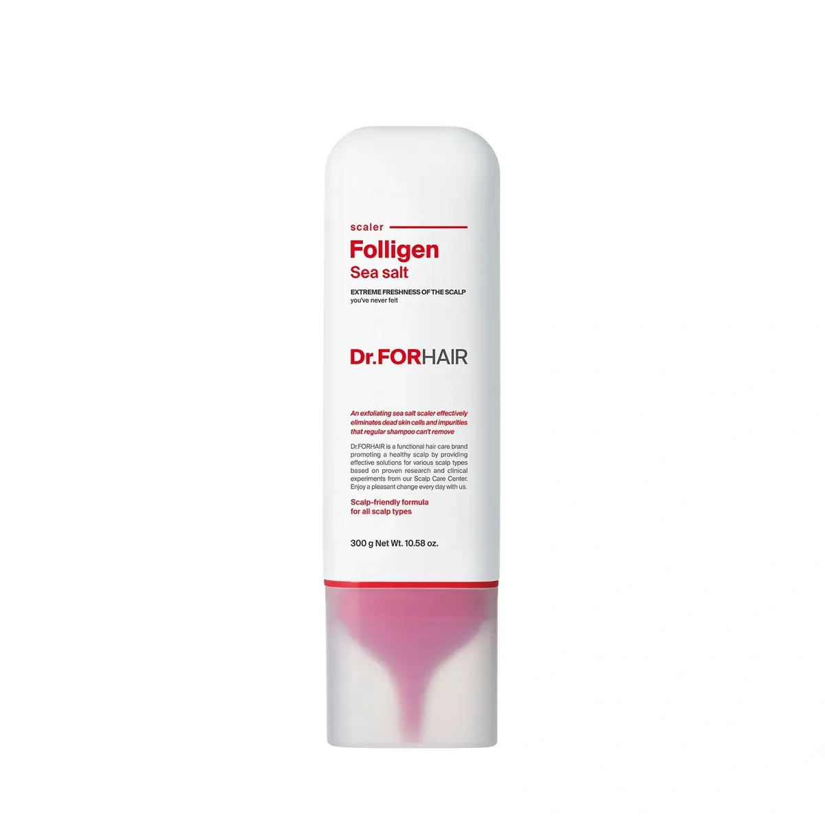 Пілінг для шкіри голови з частинками солі з мертвого моря Dr.FORHAIR Sea Salt Scaler 300 мл