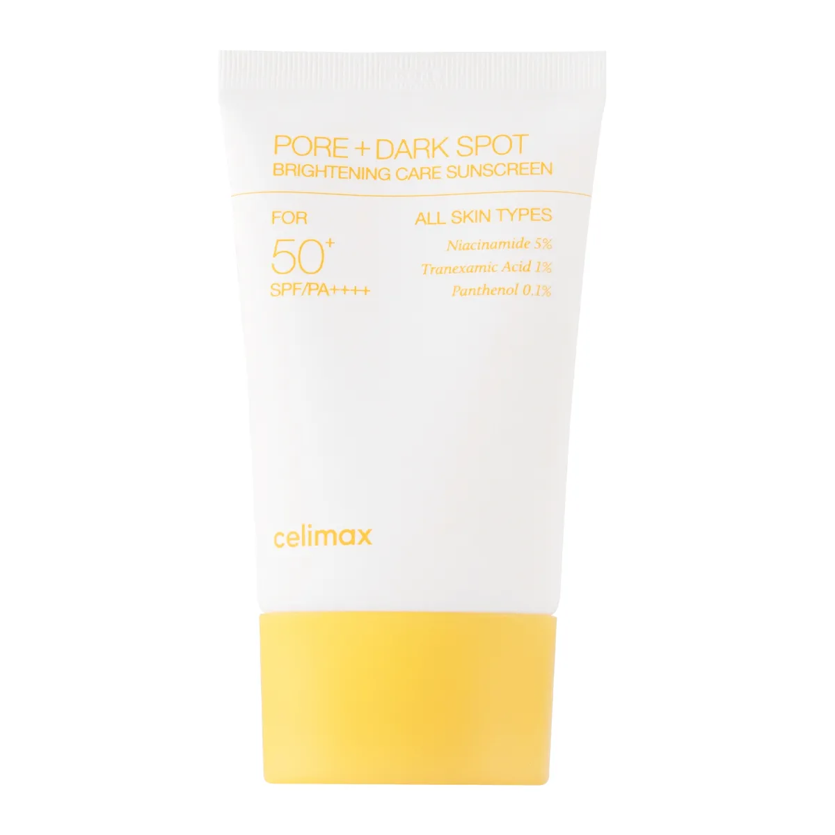 Освітлювальний сонцезахисний крем Celimax PORE+DARK SPOT BRIGHTENING CARE SUNSCREEN SPF50+ PA++++ 50 мл