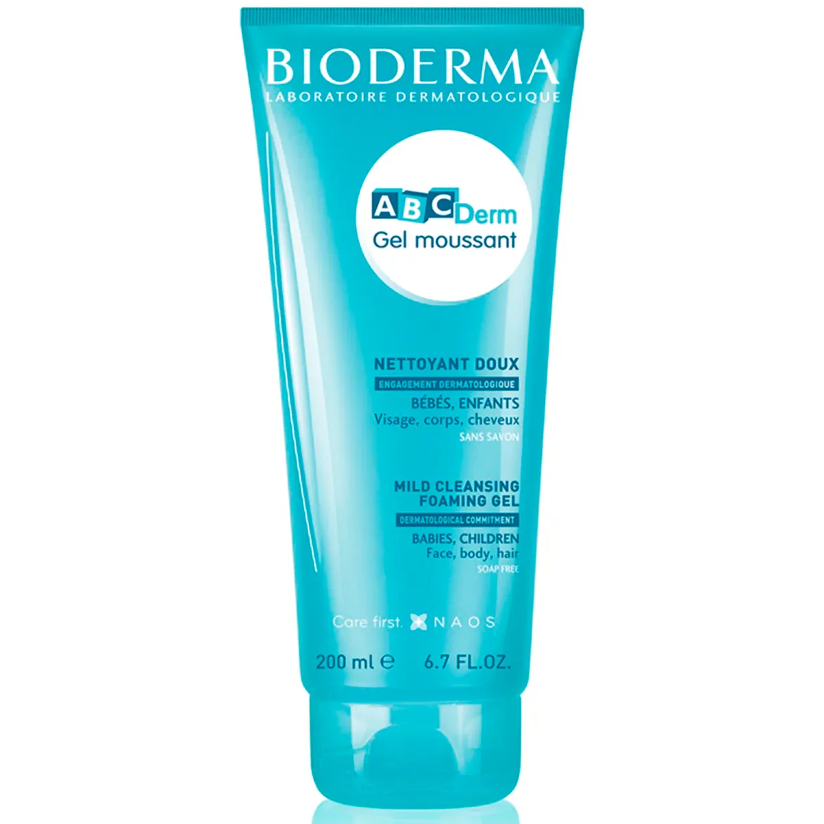 Мʼякий очищувальний гель для купання дітей Bioderma ABCDerm Mild Foaming Cleanser 200 мл