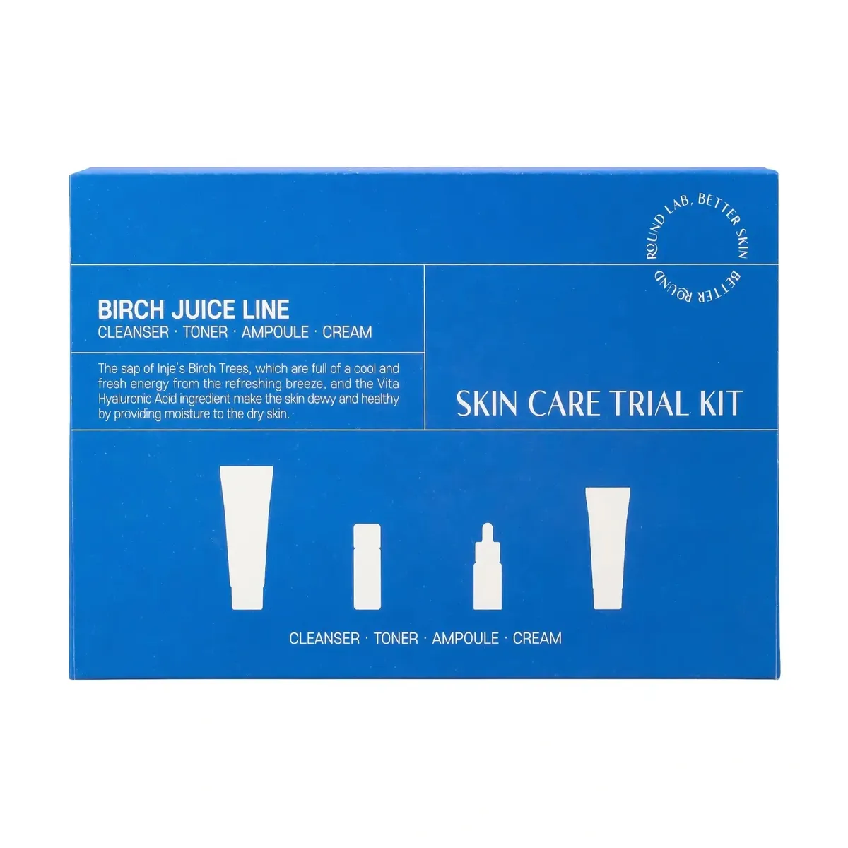Набір мініверсій засобів з березовим соком ROUND LAB Birch Juice Trial Kit 4 в 1