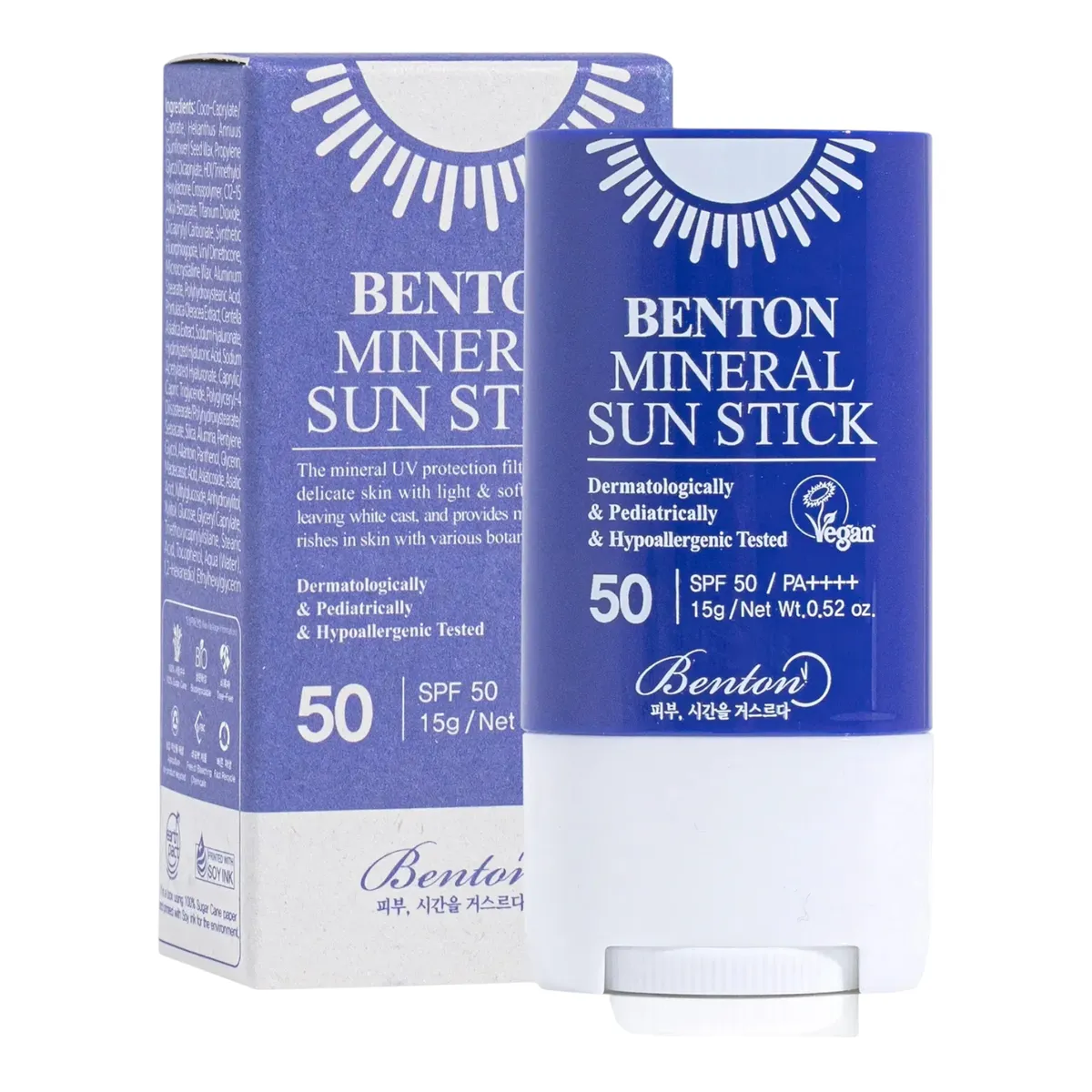 Сонцезахисний стік на мінеральній основі Benton Mineral Sun Stick SPF50+ PA++++ 15 г