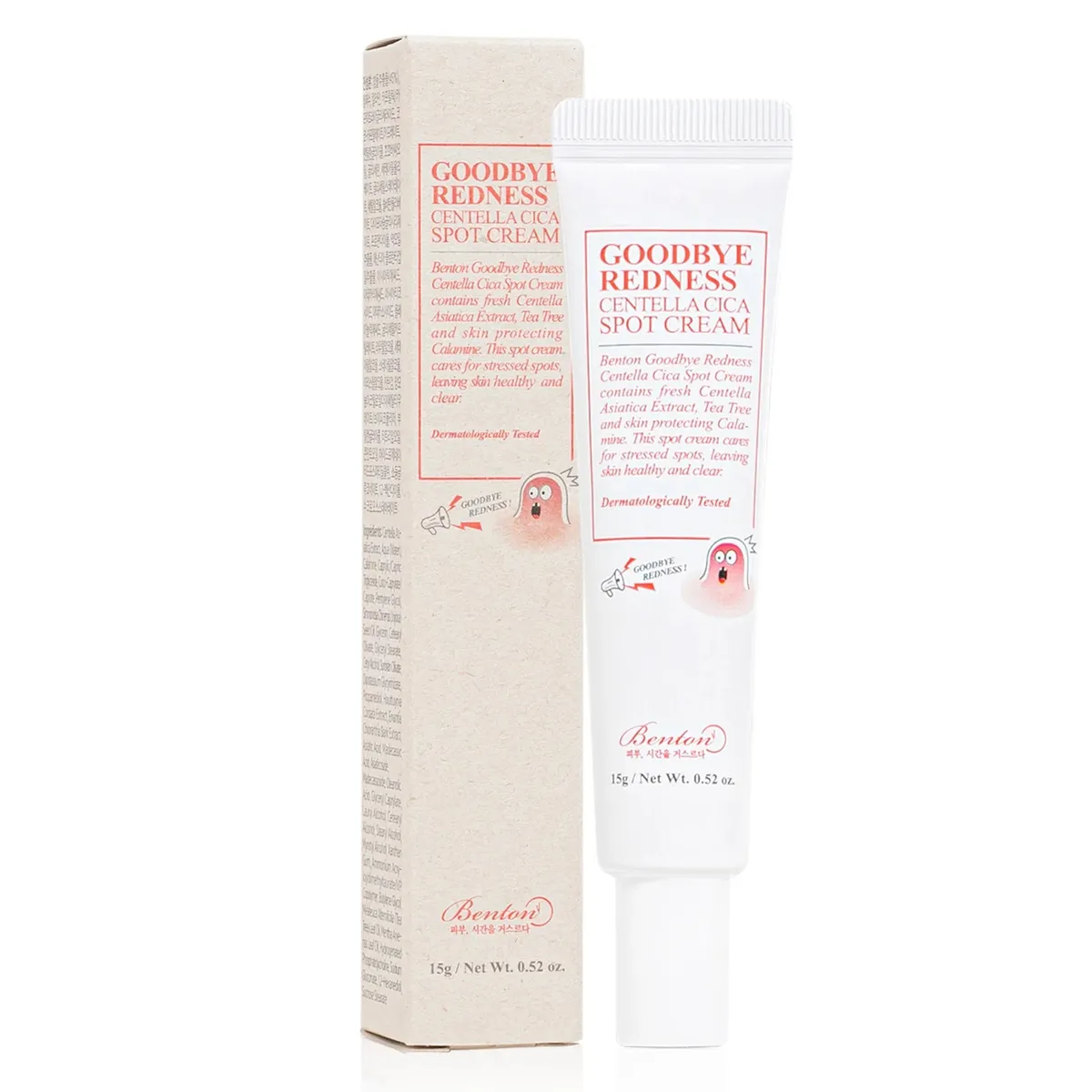 Крем для точкового застосування з центелою  Benton Goodbye Redness Centella Spot Cream 15 г