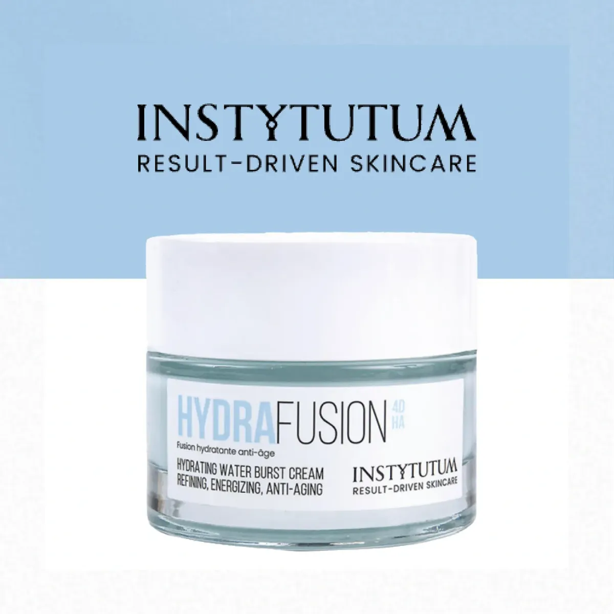 Зволожувальний гель-крем з 4 типами гіалуронової кислоти Instytutum HydraFusion 4D Hydrating Water Burst Cream 2 мл, Саше (Тестер)