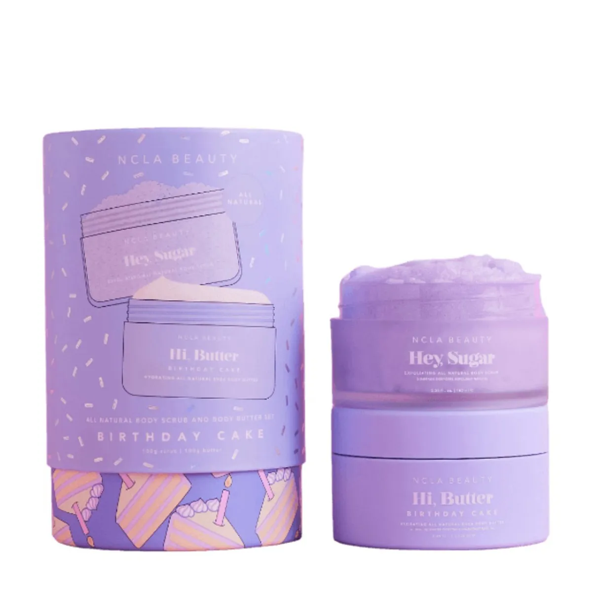 Подарунковий набір для догляду за тілом «Святковий торт» NCLA Beauty Birthday Cake Body Care Discovery Set 2 в 1