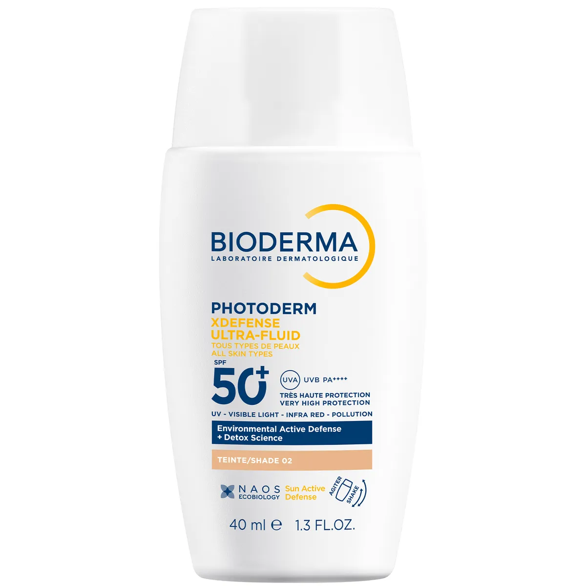 Сонцезахисний флюїд для обличчя Bioderma pHotoderm XDefense Ultra Fluid SPF50+ тон 01 40 мл