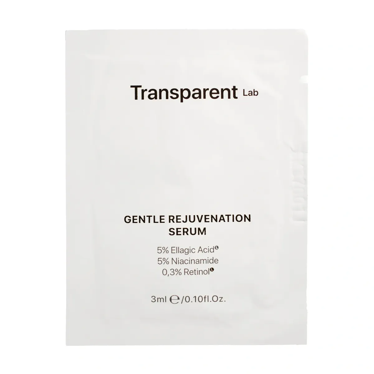 Освітлювальна сироватка проти старіння Transparent Lab Gentle Rejuvenation Serum 3 мл, Саше (Тестер)