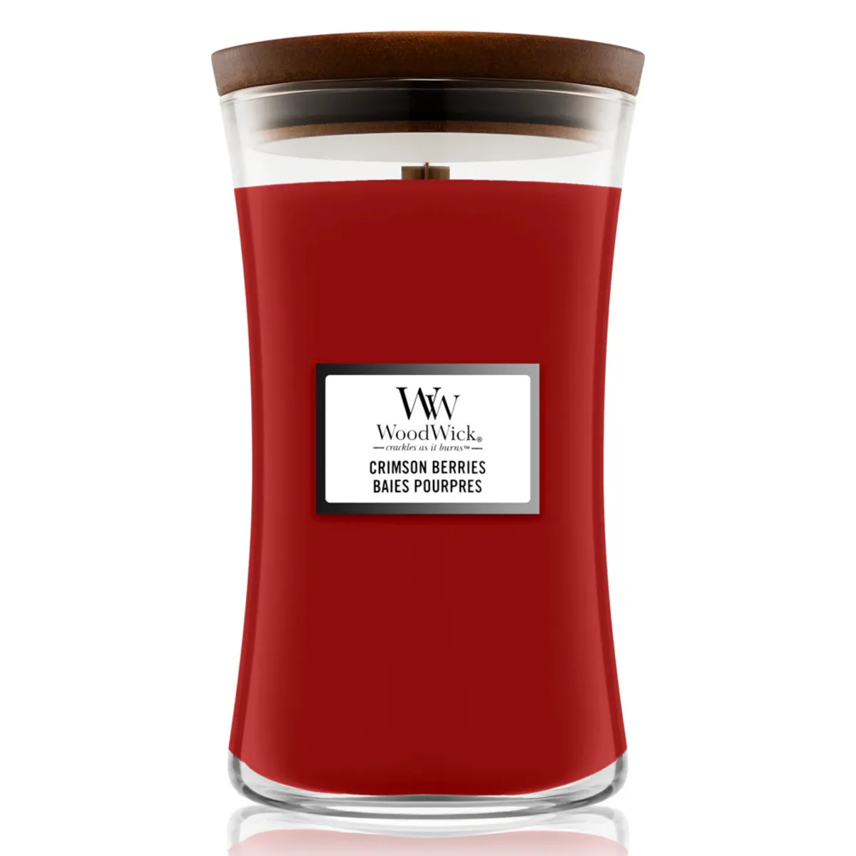 Ароматична свічка з нотами різдвяних ягід Woodwick Crimson Berries 609 г