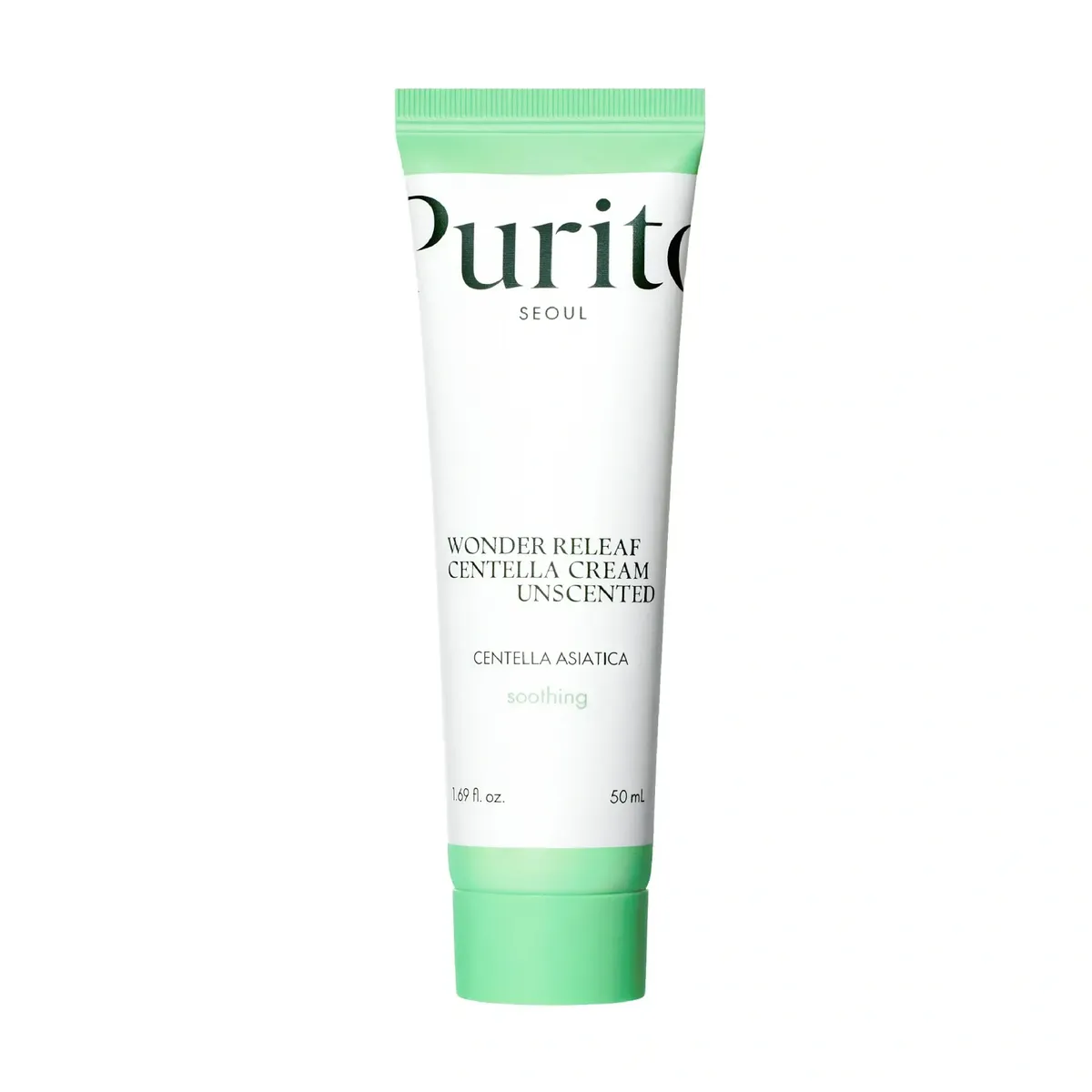 Крем для чутливої шкіри з центелою без ефірних олій Purito Seoul Wonder Releaf Centella Cream Unscented 50 мл