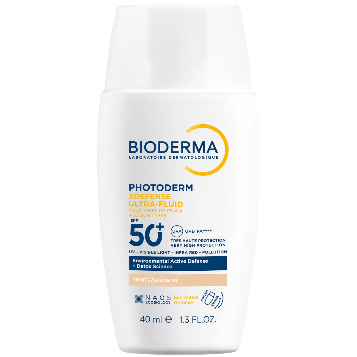 Сонцезахисний флюїд для обличчя Bioderma pHotoderm XDefense Ultra Fluid SPF50+ тон 02 40 мл