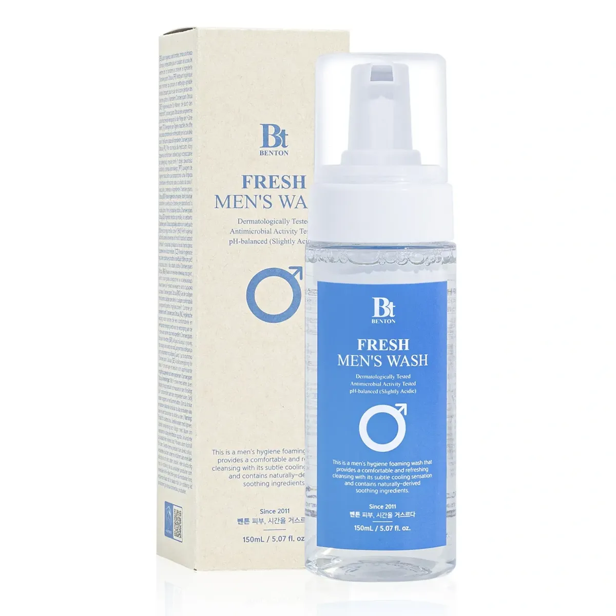 Освіжальна пінка для інтимної гігієни чоловіків Benton Fresh men's wash 150 мл