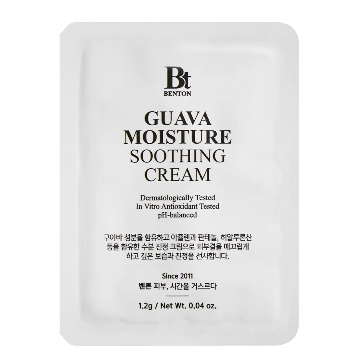 Заспокійливий крем з гуавою та азуленом Benton Guava Moisture Soothing Cream 1 шт * 1,2 г