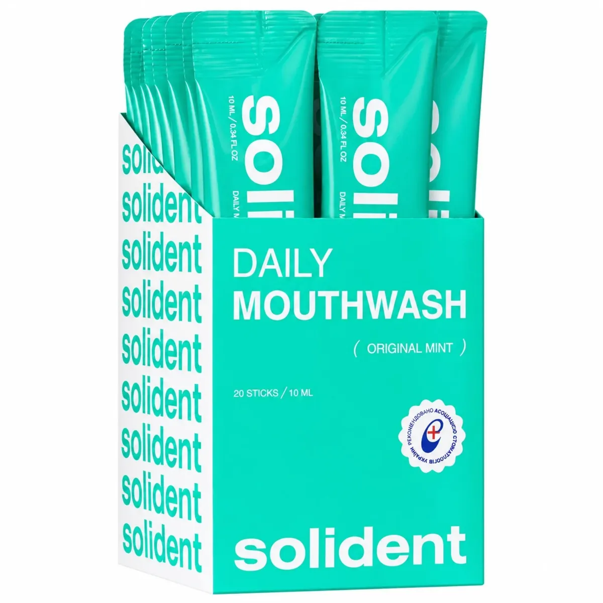 Набір ополіскувачів для ротової порожнини Solident Daily Mouthwash Original Mint 20 шт * 10 мл