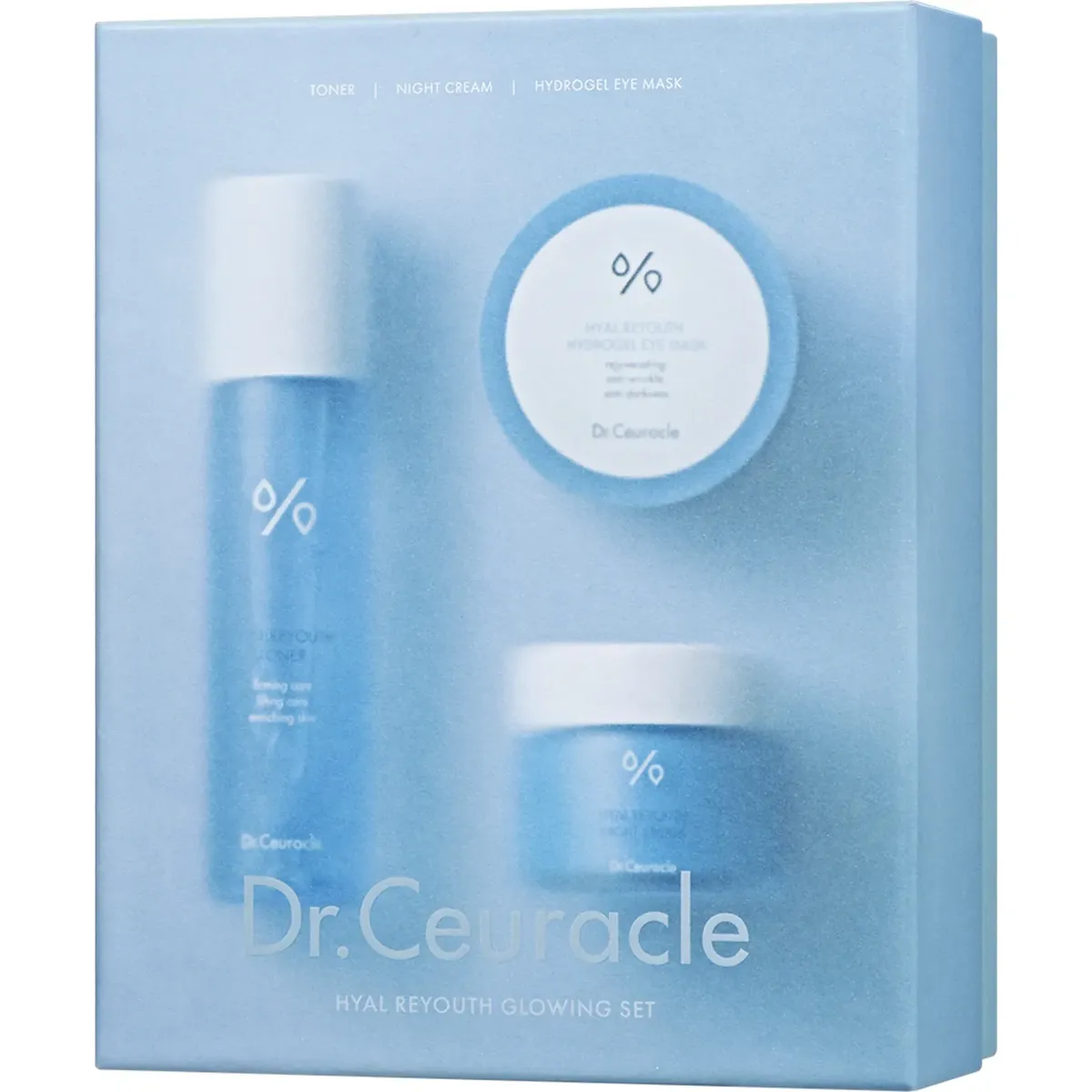 Набір для сяючої шкіри з гіалуроновою кислотою Dr.Ceuracle Hyal Reyouth Glowing Set 3 в 1