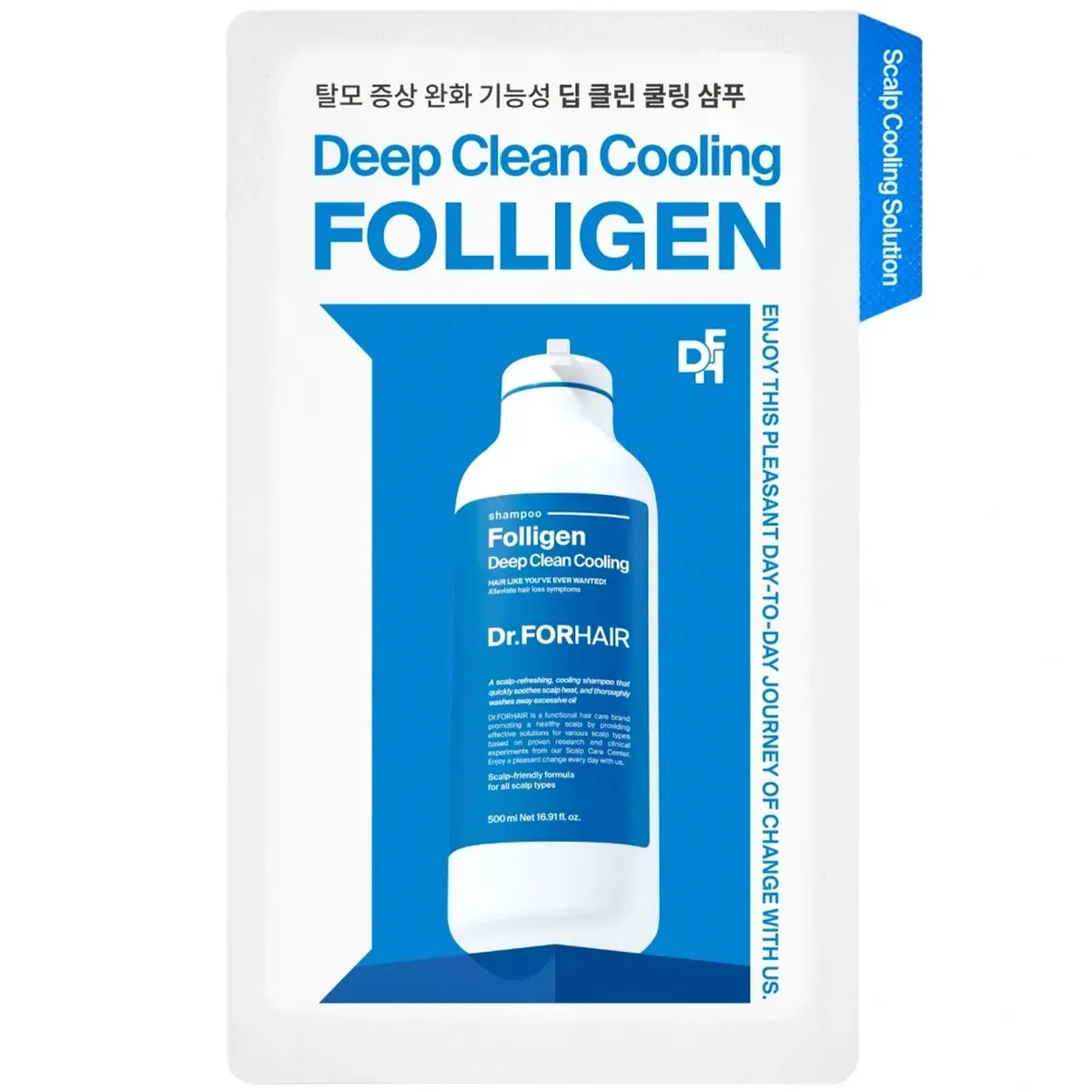 Глибокоочищувальний шампунь з ефектом охолодження Dr.FORHAIR Folligen Deep Clean Cooling Shampoo 300 мл