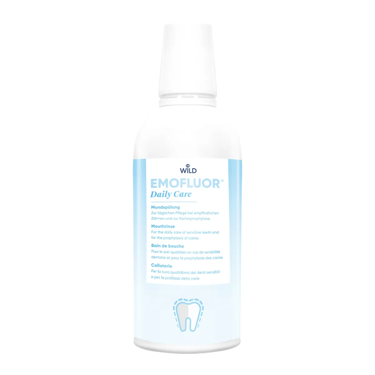 Ополіскувач для ротової порожнини та чутливих зубів Dr.Wild Emofluor Daily Care 500 мл