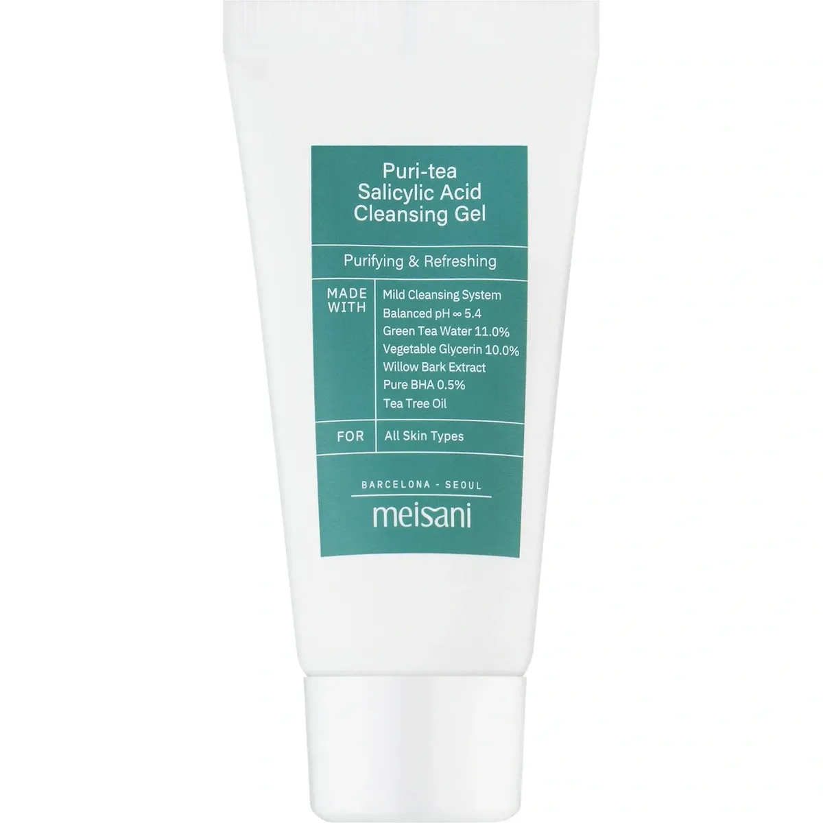 Гель для вмивання з саліциловою кислотою Meisani Puri-Tea Salicylic Acid Cleansing Gel Мініатюра, 30 мл
