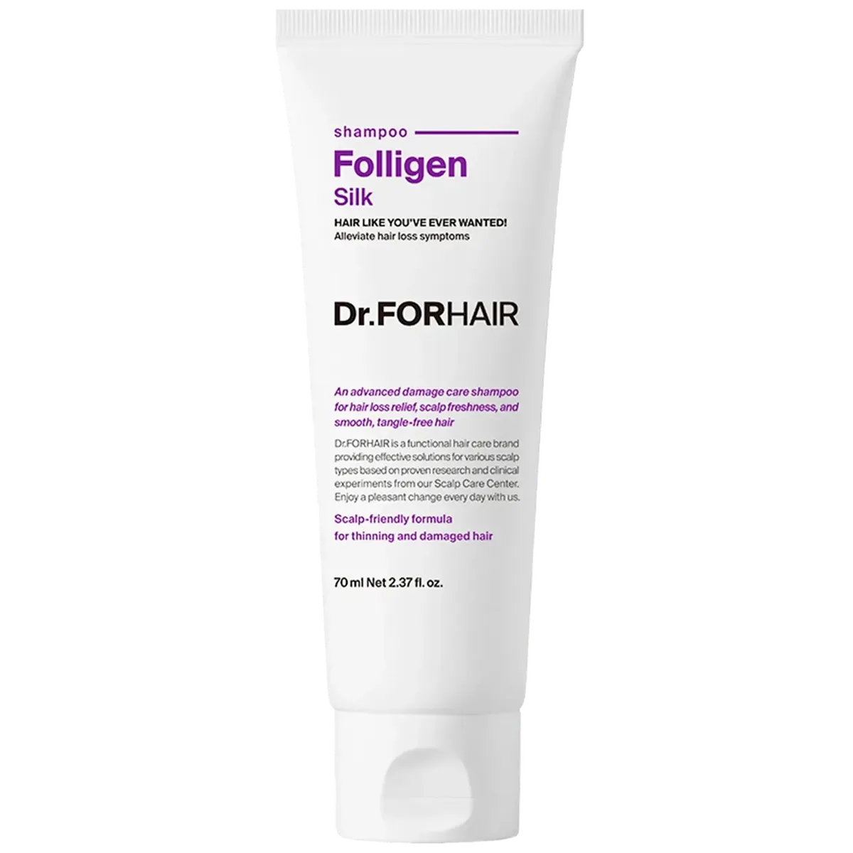 Шампунь для сухого та пошкодженого волосся Dr.FORHAIR Folligen Silk Shampoo 500 мл
