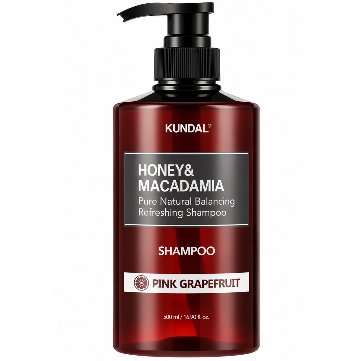Натуральний парфумований шампунь KUNDAL Honey & Macadamia Nature Shampoo Pink Grapefruit 500 мл