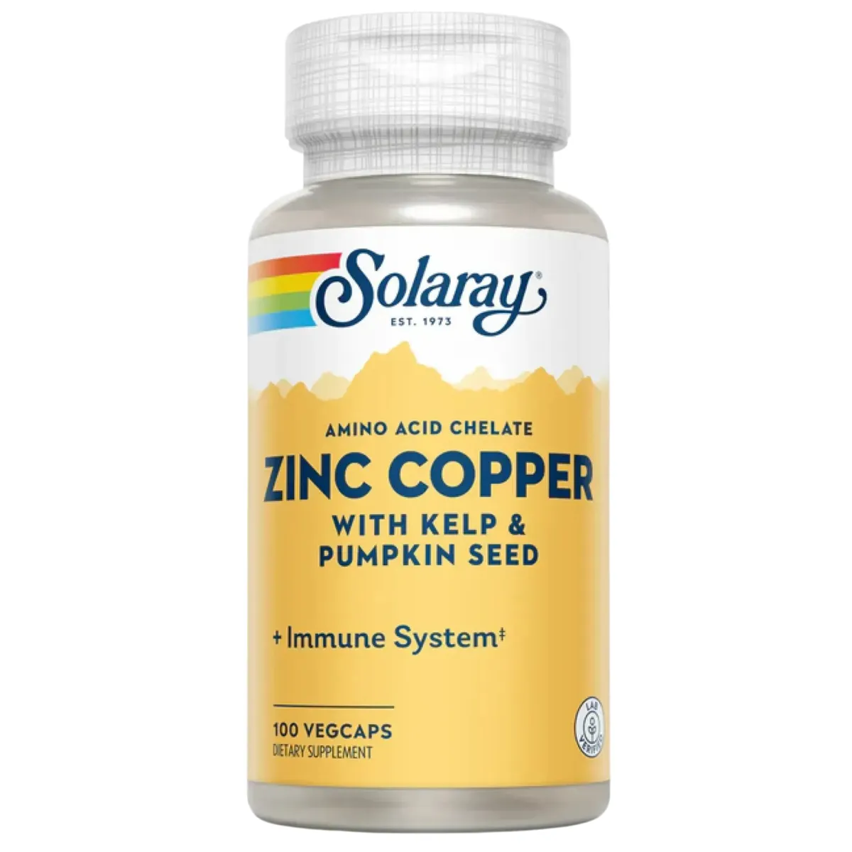 Цинк + мідь Solaray Zinc + Copper 100 шт
