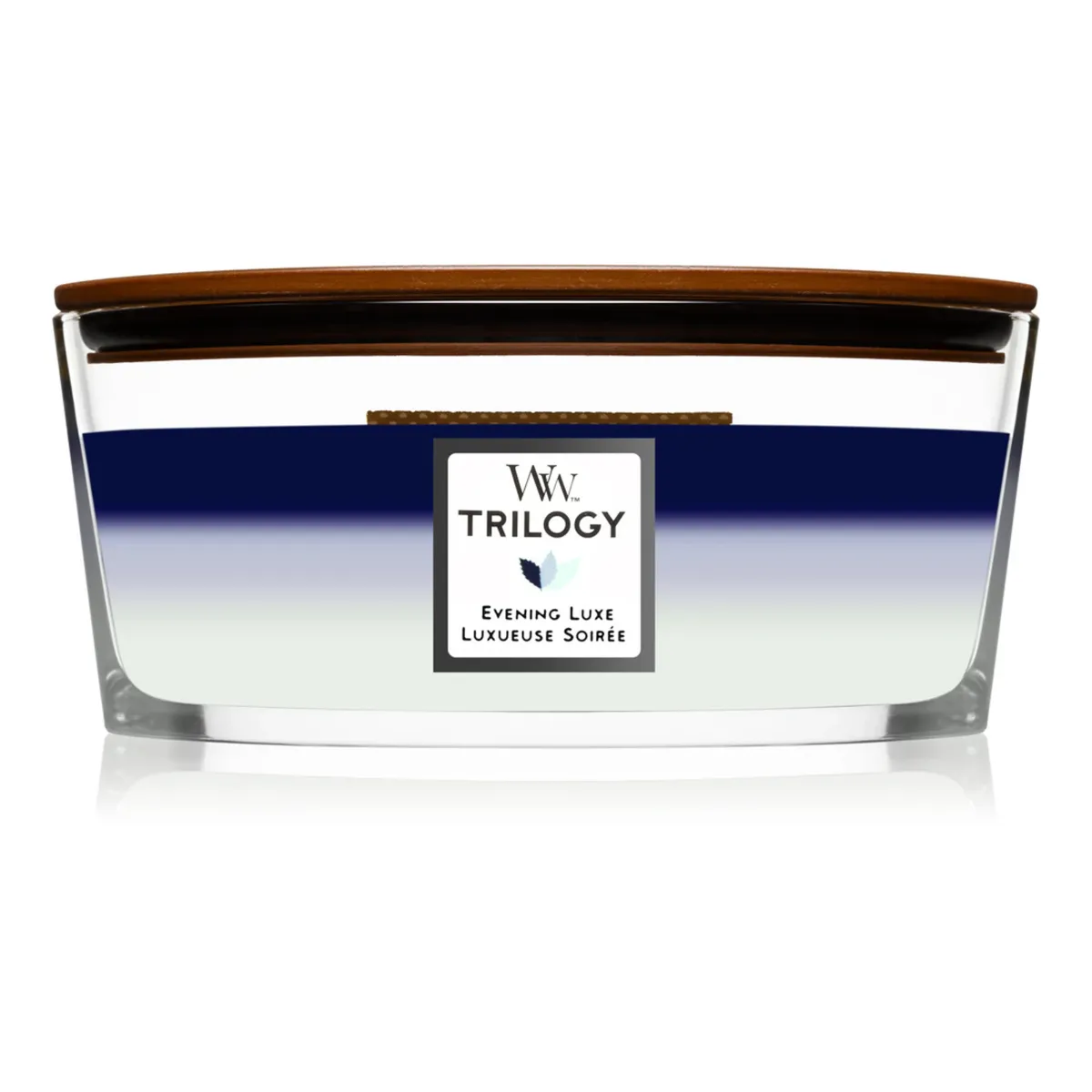 Ароматична свічка з тришаровим ароматом Woodwick Evening Luxe Trilogy 453 г