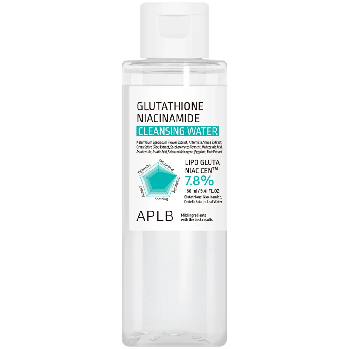 Міцелярна вода для демакіяжу з глутатіоном і ніацинамідом APLB Glutathione Niacinamide Cleansing Water 160 мл