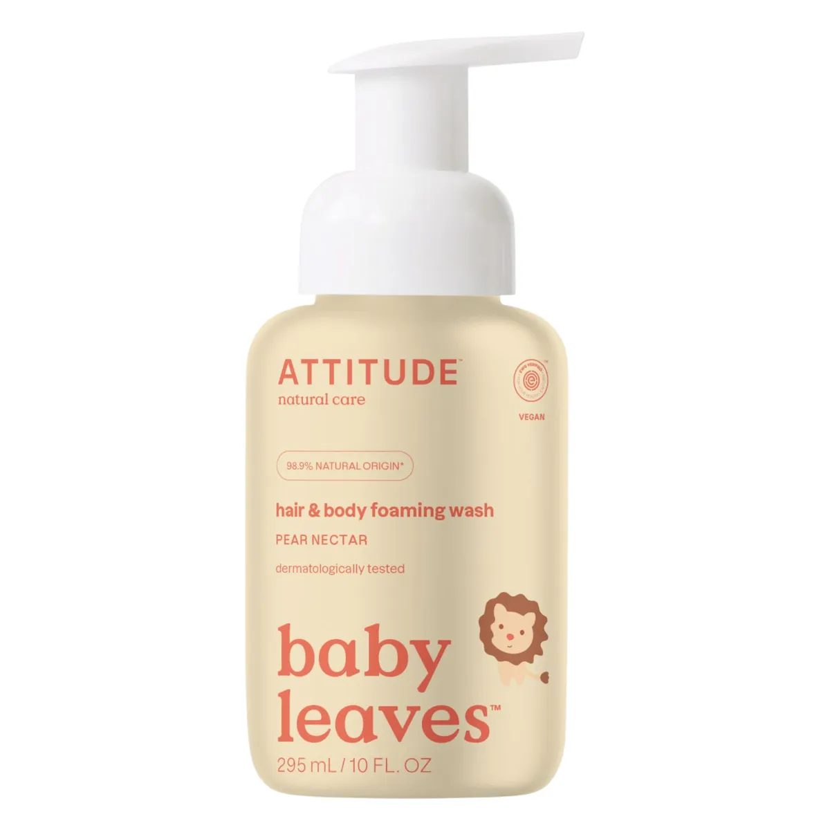 Пінка для миття тіла та волосся  "Грушевий нектар" Attitude Baby Leaves 295 мл