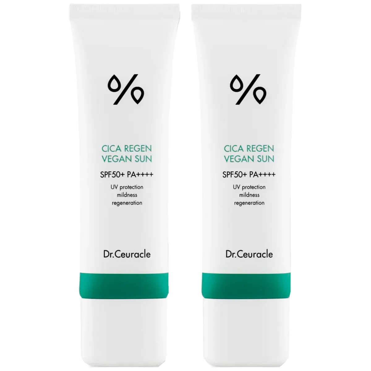 Набір сонцезахисних кремів з центелою Dr.Ceuracle Cica Regen Vegan Sun Set DUO 2 в 1