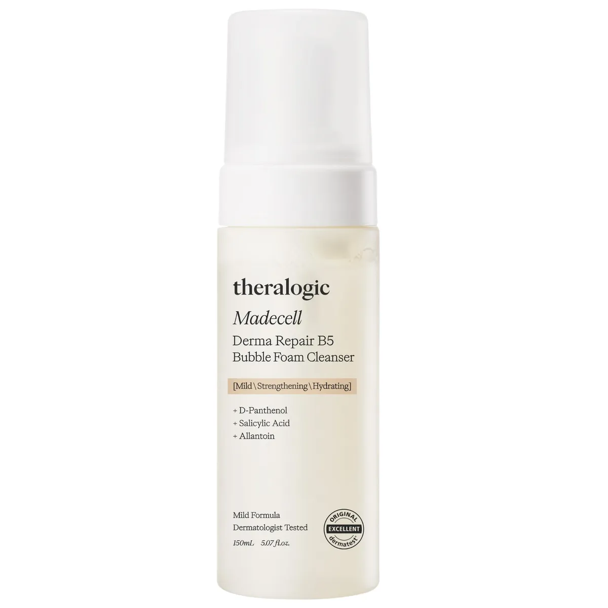 Пінка-мус для вмивання з д-пантенолом Theralogic Madecell Derma Repair B5 Bubble Foam Cleanser 150 мл