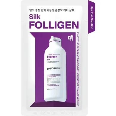 Шампунь для сухого та пошкодженого волосся Dr.FORHAIR Folligen Silk Shampoo 10 мл Саше (Тестер)