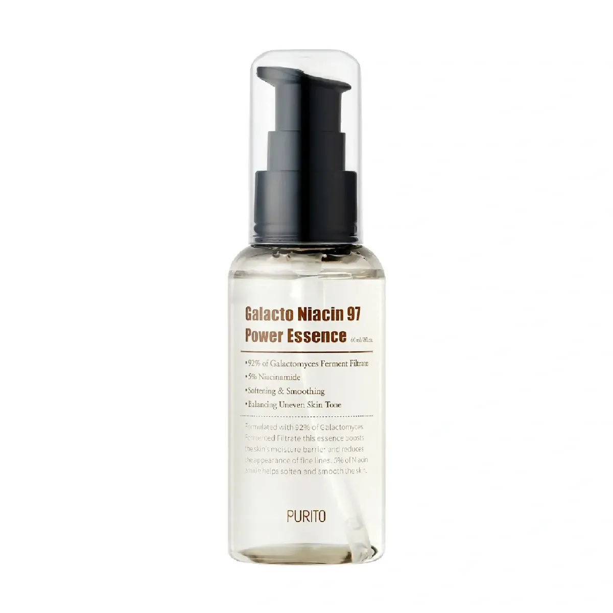 Есенція з галактомісісом та ніацинамідом Purito Seoul Galacto Niacin 97 Power Essence 60 мл