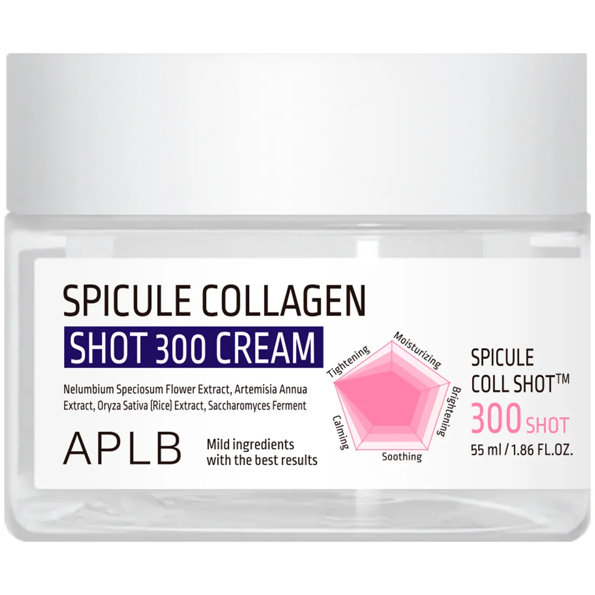 Крем для зміцнення шкіри зі спікулами та колагеном APLB Spicule Collagen Shot 300 Cream 55 мл