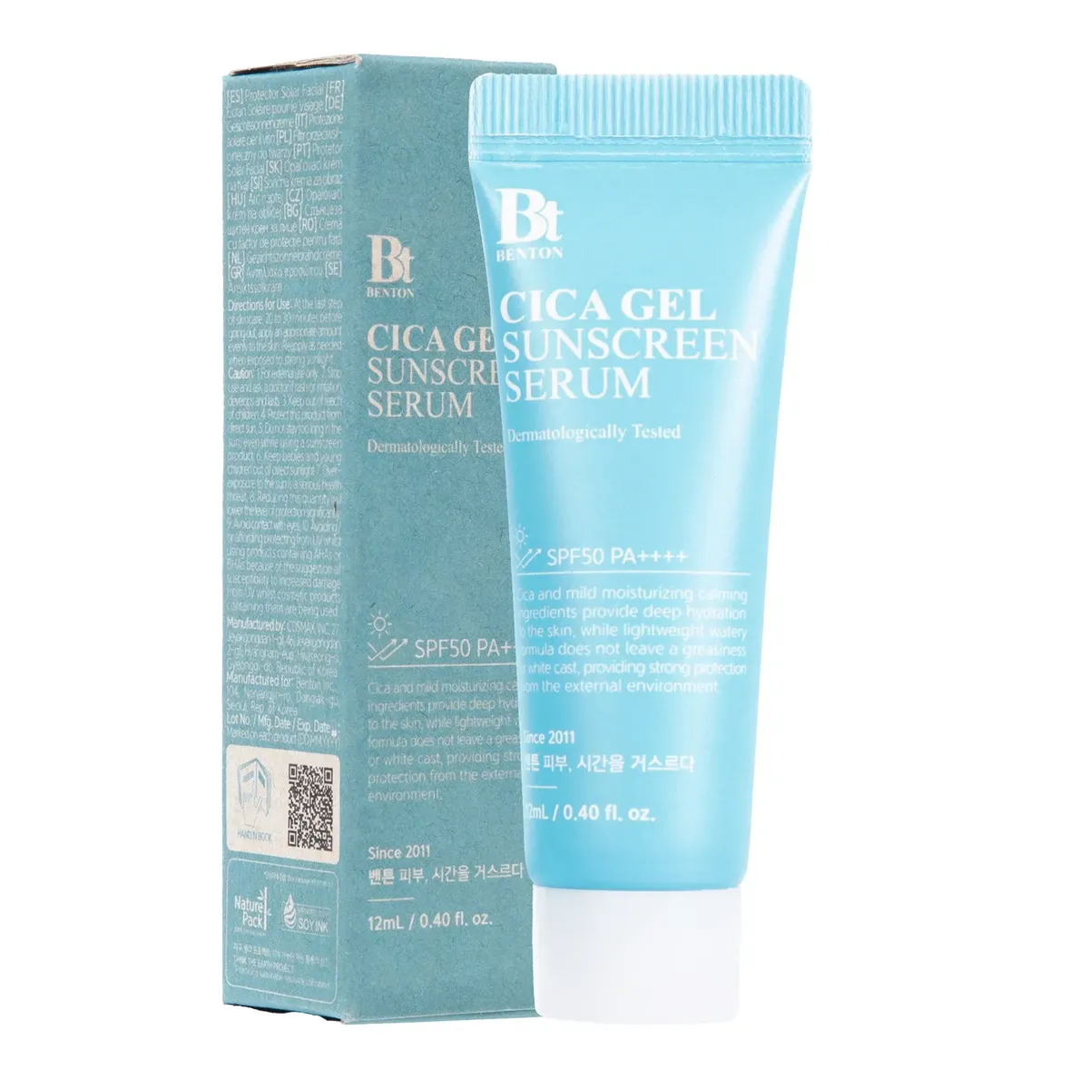 Зволожувальна сонцезахисна крем-сироватка з центелою Benton CICA Gel Sunscreen Serum SPF50 PA++++ 12 мл, Мініатюра