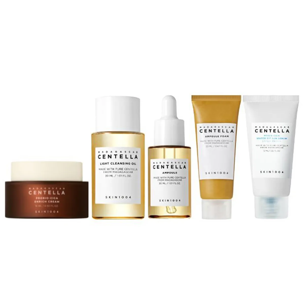Набір мініатюр для щоденного догляду з центелою  SKIN1004 Madagascar Centella Daily Skincare Discovery Kit 5 в 1
