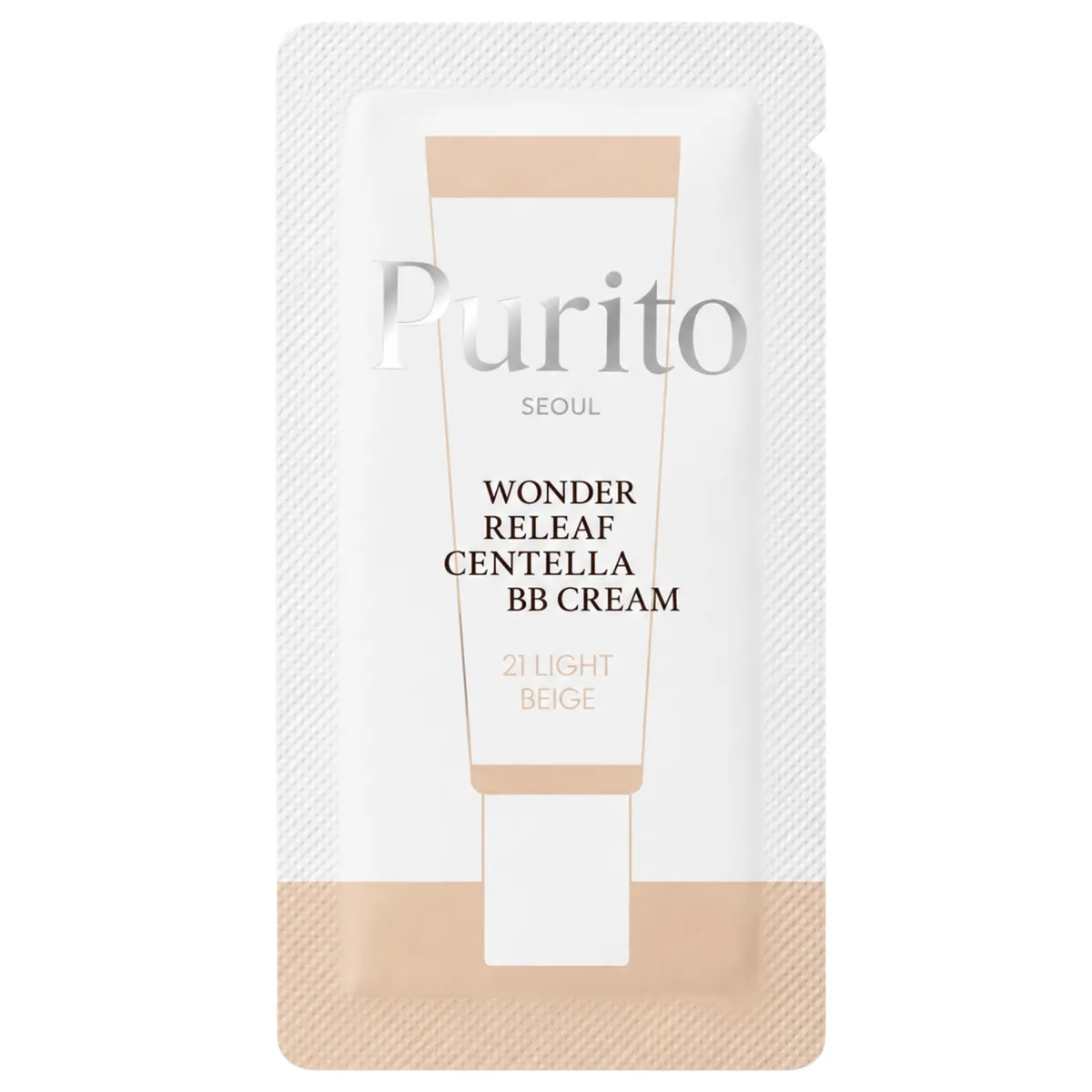 BB-крем з центелою Purito Seoul Wonder Releaf Centella BB Cream 21 Light Beige 1 г, Саше (Тестер)