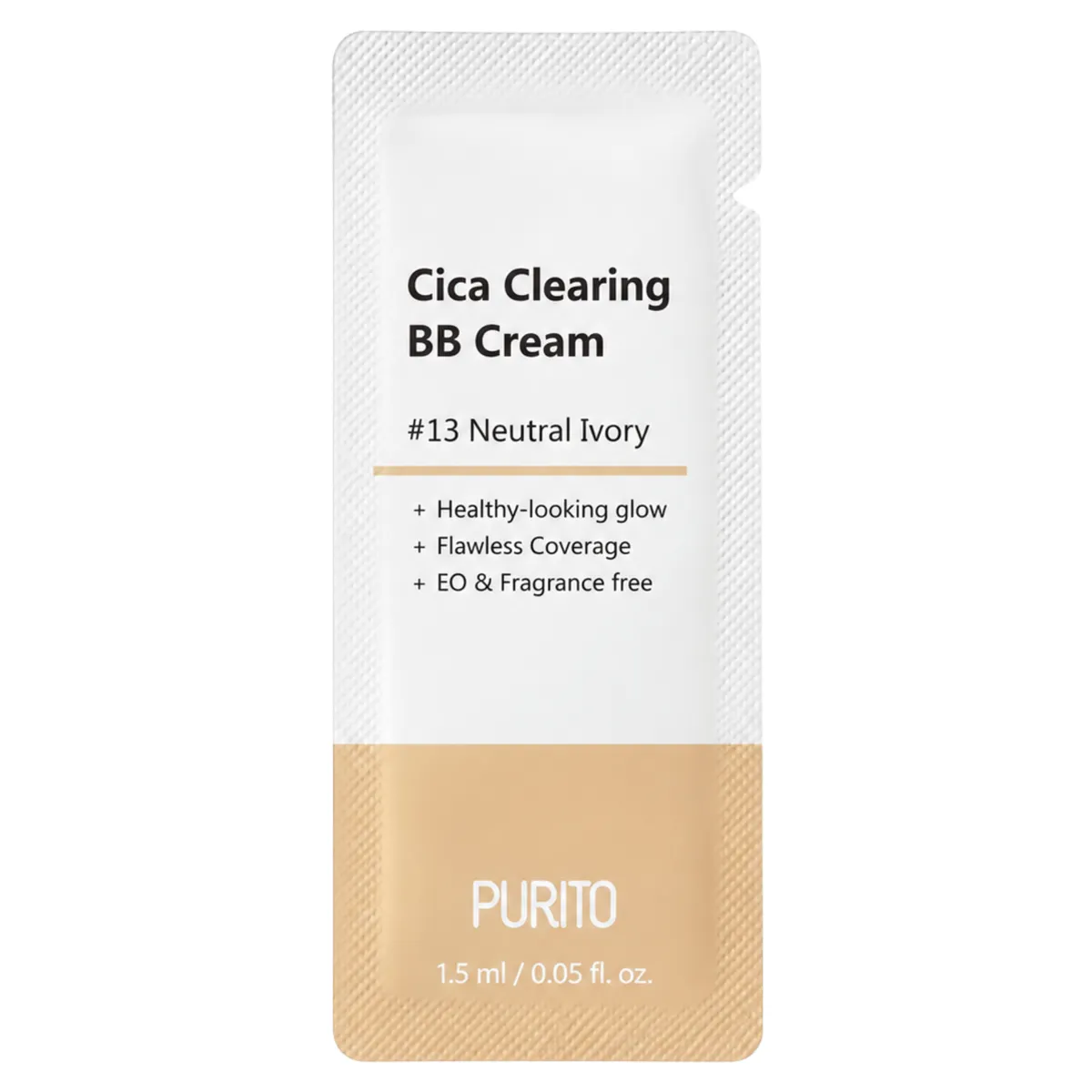 BB-крем з центелою Purito Seoul Cica Clearing BB Cream 13 Neutral Ivory 1 г, Саше (Тестер)