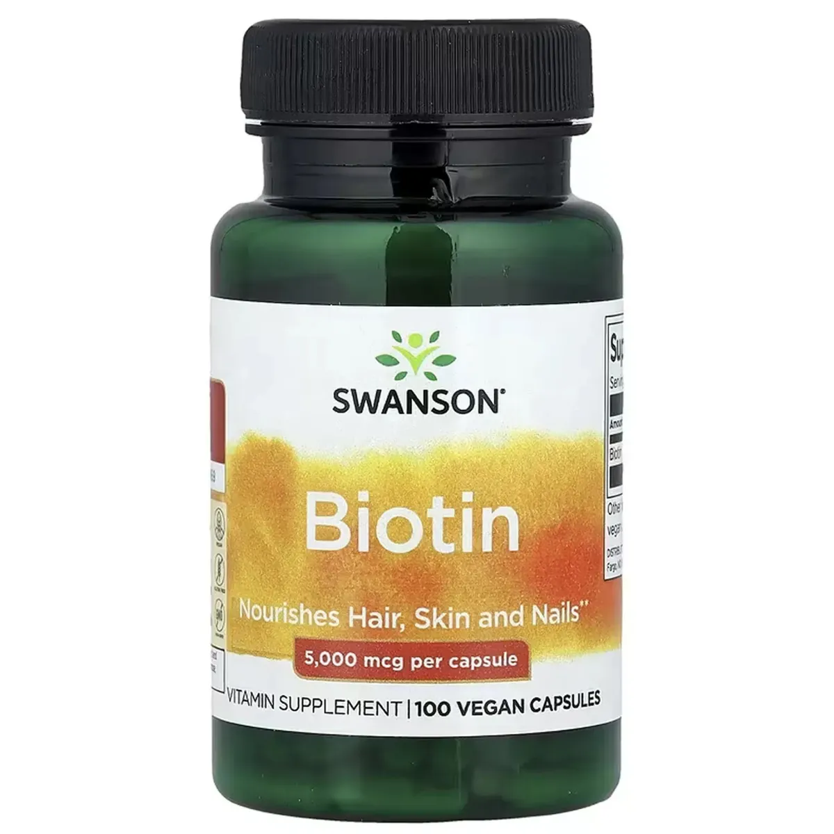 Біотин 5000 мкг Swanson Biotin 5,000mcg 100 100 шт