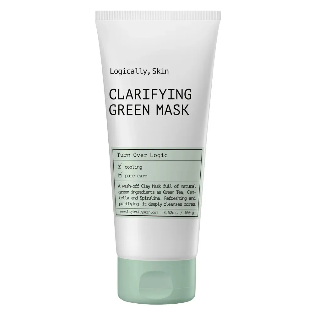 Очищувальна маска з глиною та спіруліною Logically, Skin Clarifying Green Mask 100 г
